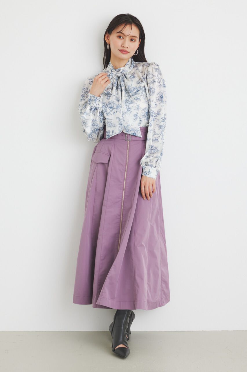 rienda「ハイウエストトレンチフレアSK」|スカート|