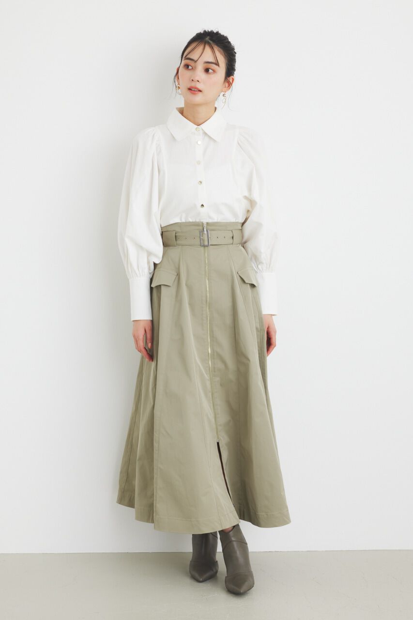 rienda「ハイウエストトレンチフレアSK」|スカート|L/KHA1