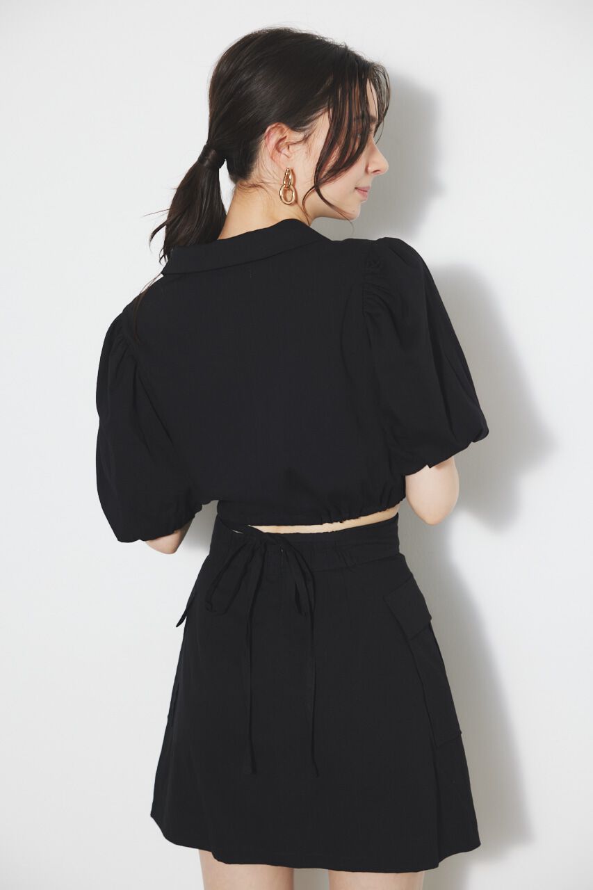 rienda「ドローストリングヘムショートSH」|シャツ・ブラウス|