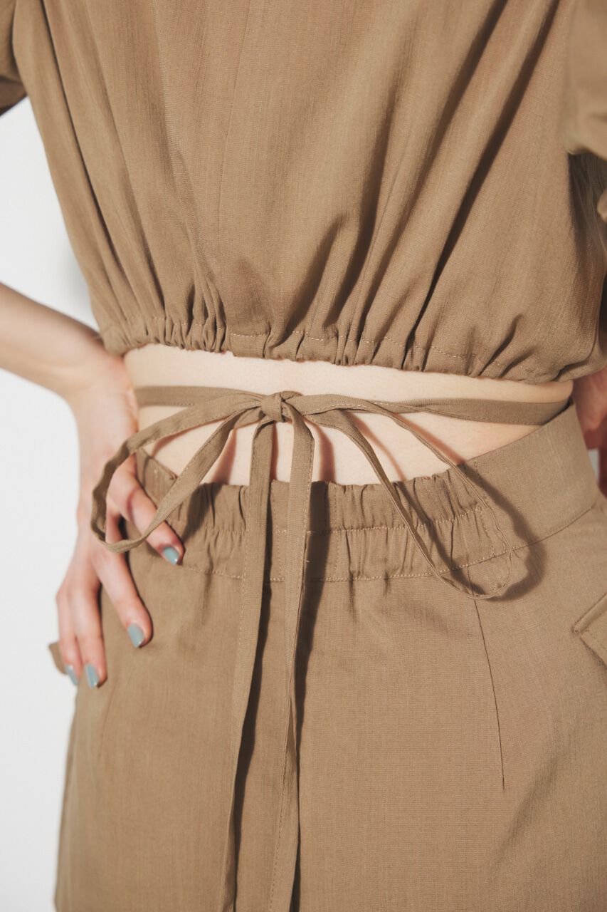 rienda「ドローストリングヘムショートSH」|シャツ・ブラウス|