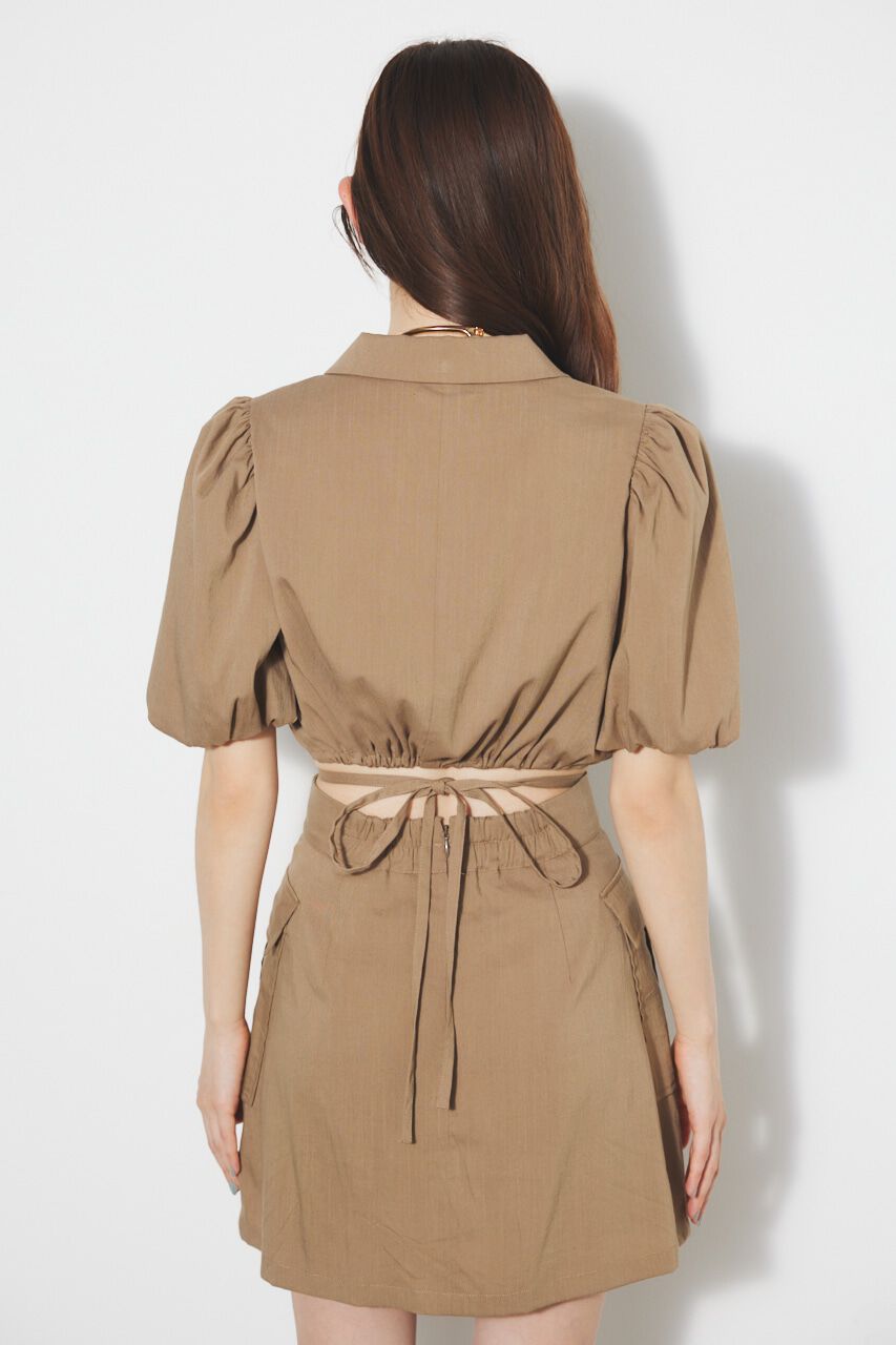 rienda「ドローストリングヘムショートSH」|シャツ・ブラウス|