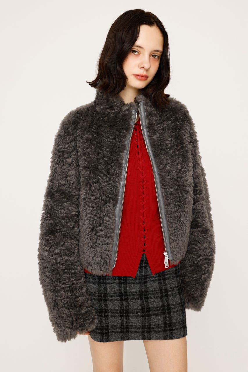 SLY「CURLED BOA ブルゾン」|ブルゾン・スタジャン|