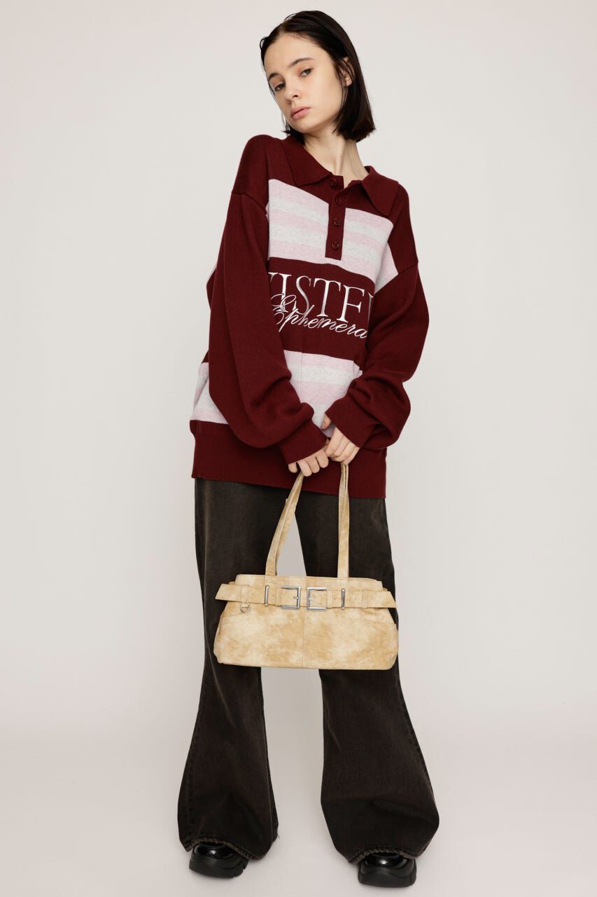 SLY「FRONT LOGO POLO トップス」|ニット・セーター|