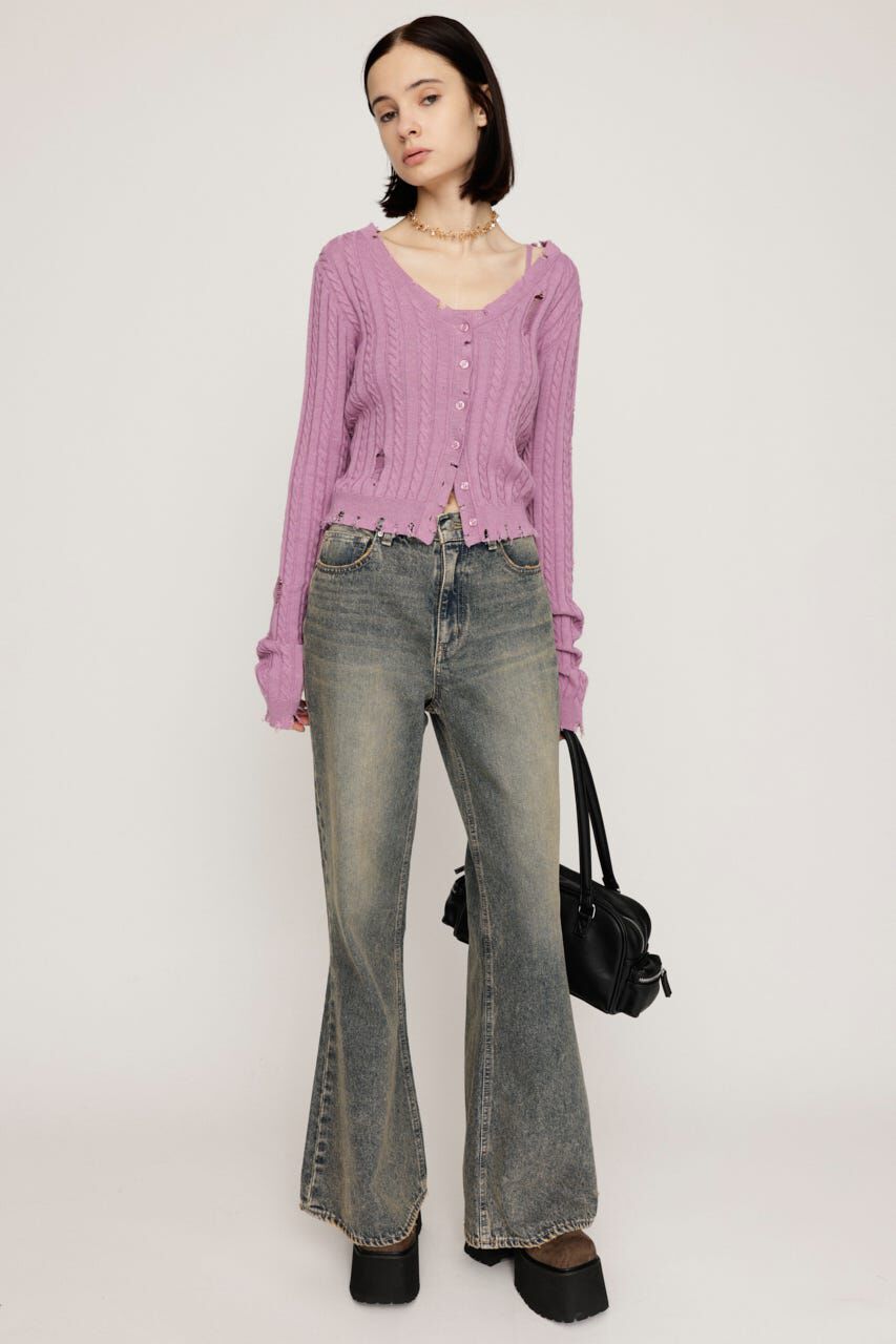 SLY「L／W WIDE FLARE パンツ」|デニム|