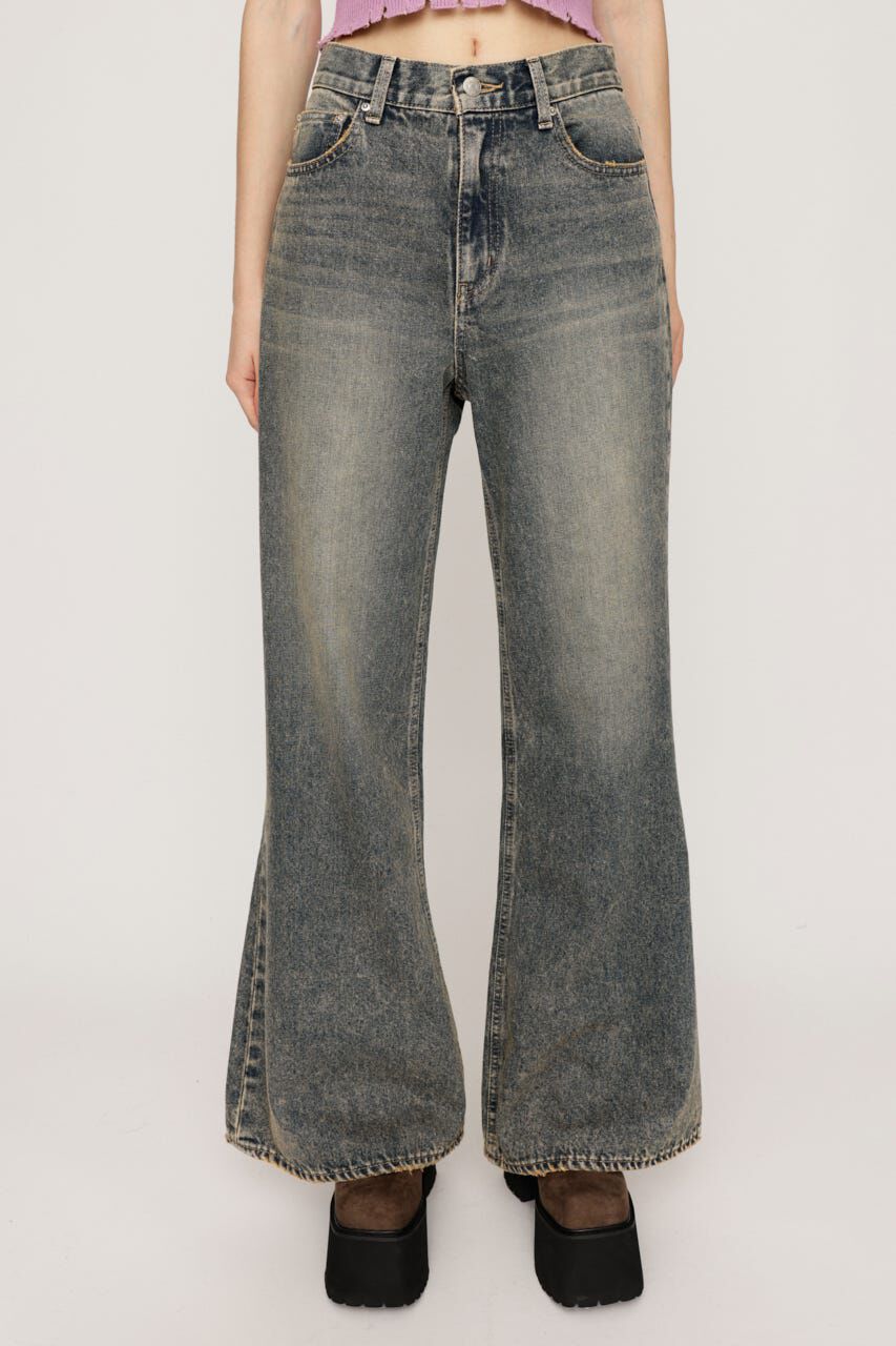 SLY「L／W WIDE FLARE パンツ」|デニム|