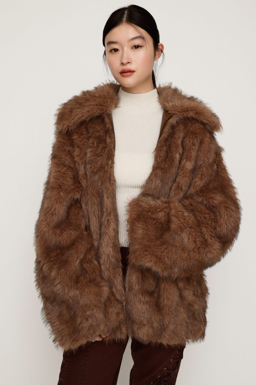 SLY「BIG COLLAR FUR コート」|その他|