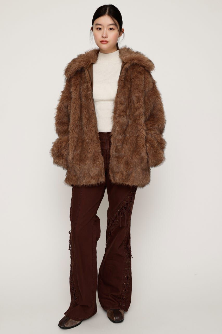 SLY「BIG COLLAR FUR コート」|その他|