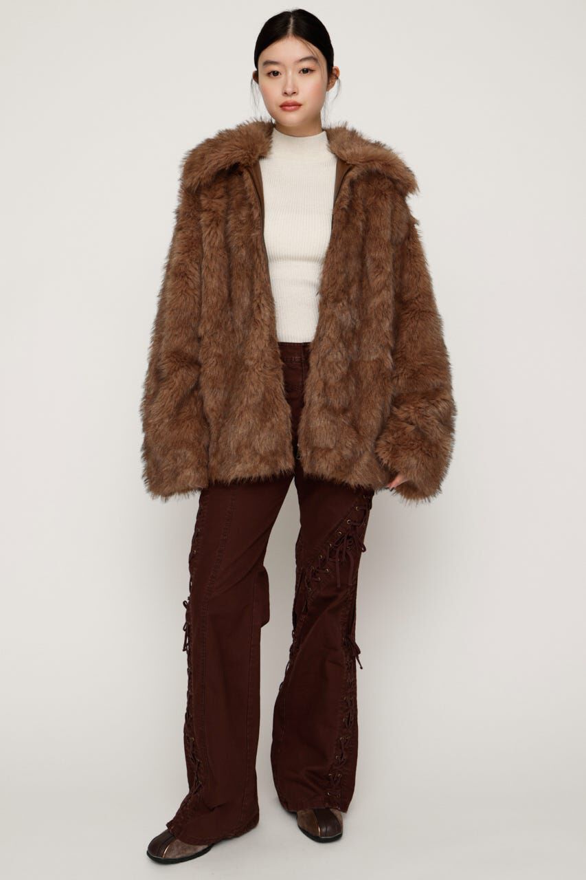 SLY「BIG COLLAR FUR コート」|その他|
