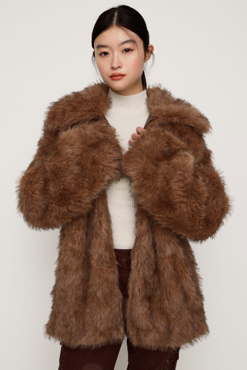 SLY「BIG COLLAR FUR コート」|その他|