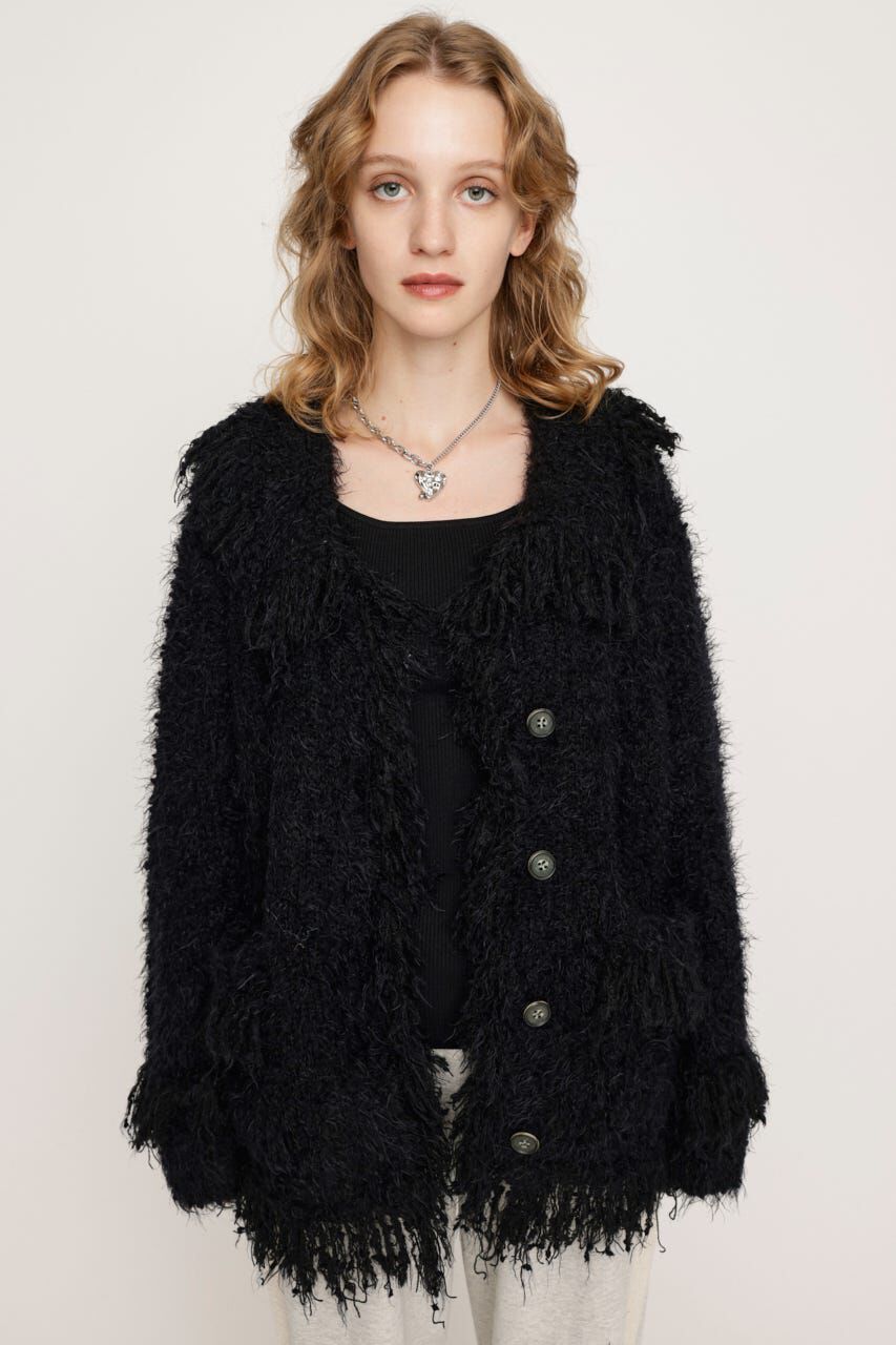 SLY「DAMAGE V／N OVER MG カーディガン」|カーディガン|