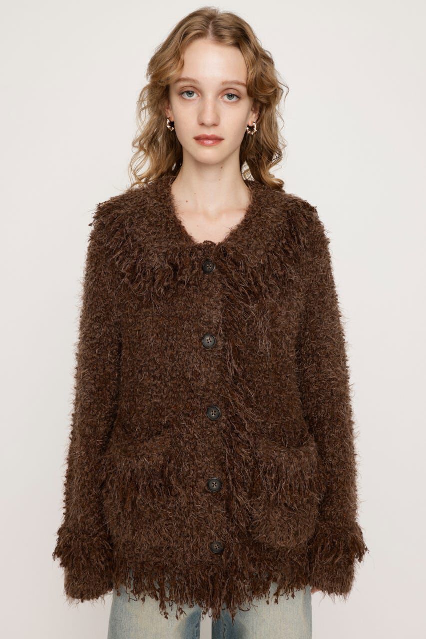 SLY「DAMAGE V／N OVER MG カーディガン」|カーディガン|