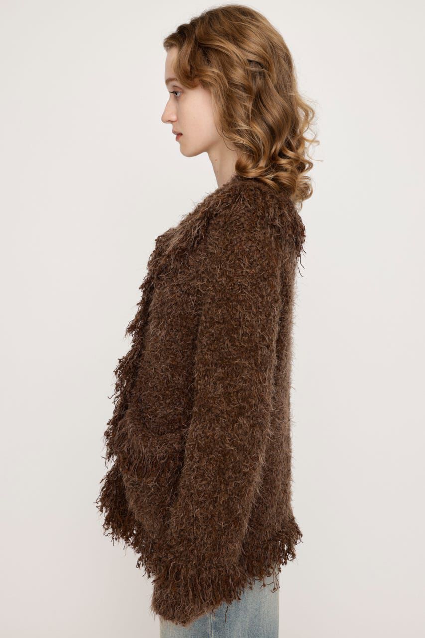 SLY「DAMAGE V／N OVER MG カーディガン」|カーディガン|