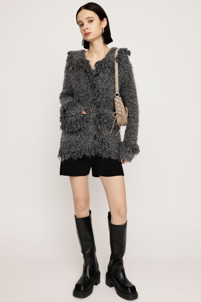 SLY「DAMAGE V／N OVER MG カーディガン」|カーディガン|