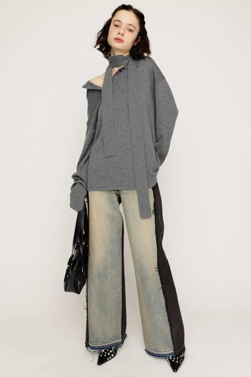 SLY「HG KNIT ASYMMETRY トップス」|ニット・セーター|