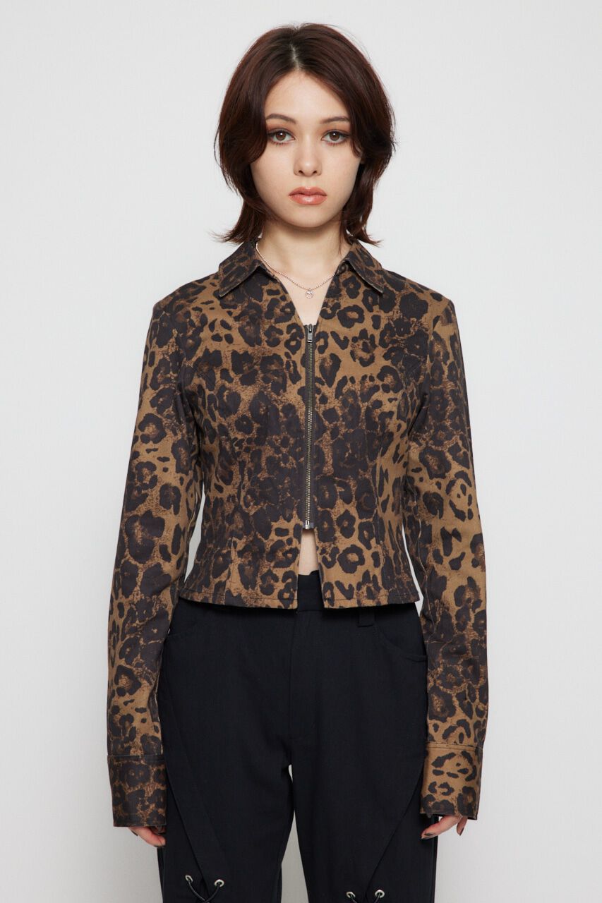 LAGUA GEM「LEOPARD COMPACT シャツ」|シャツ・ブラウス|BRN