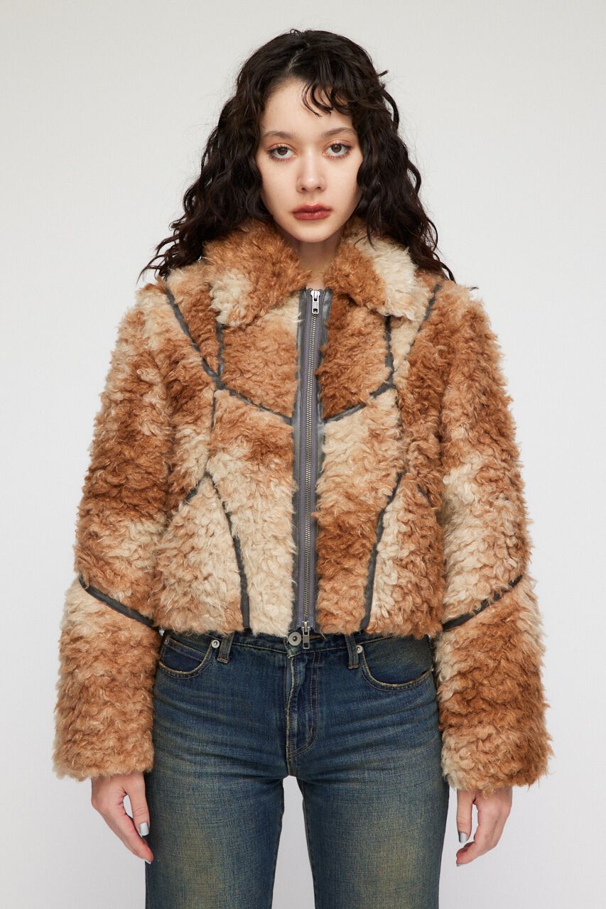 LAGUA GEM「RANDOM LINE ボアジャケット」|その他|BRN