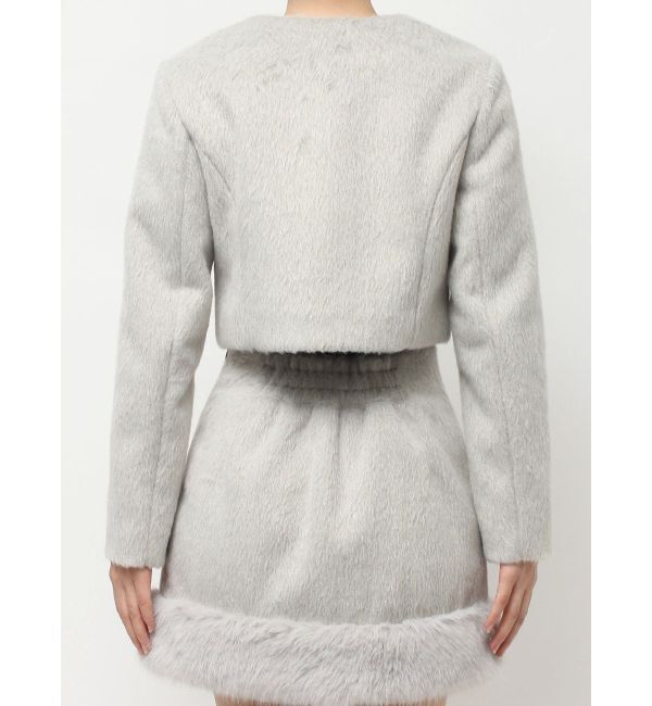 RESEXXY「ノーカラーショートジャケット【セットアップ着用可能】」|ノーカラージャケット|