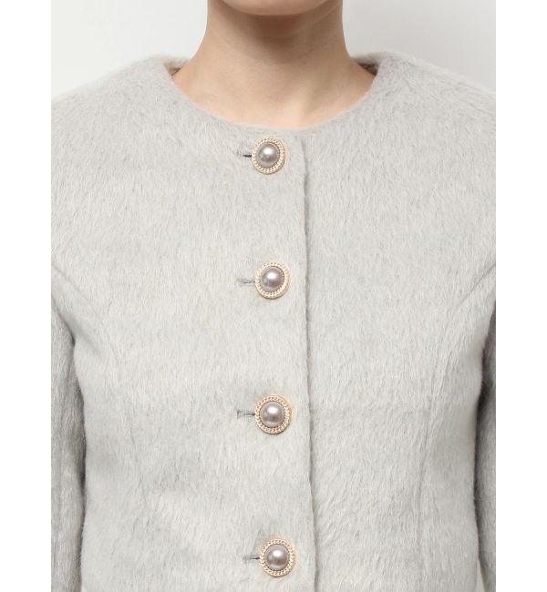 RESEXXY「ノーカラーショートジャケット【セットアップ着用可能】」|ノーカラージャケット|