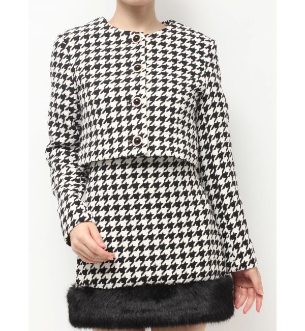 RESEXXY「ノーカラーショートジャケット【セットアップ着用可能】」|ノーカラージャケット|