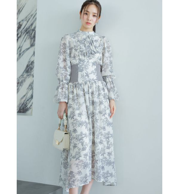 dazzlin「サイドリブタイフラワーワンピース」|ワンピース|