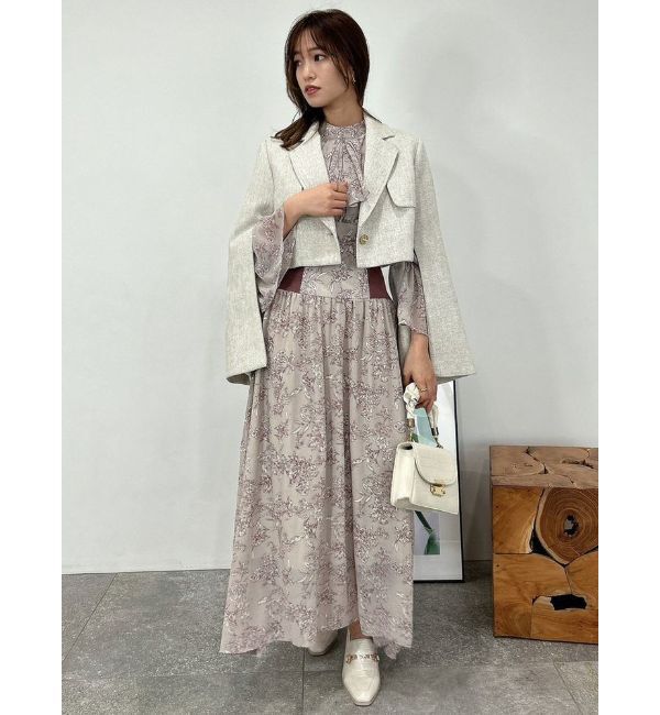 dazzlin「サイドリブタイフラワーワンピース」|ワンピース|