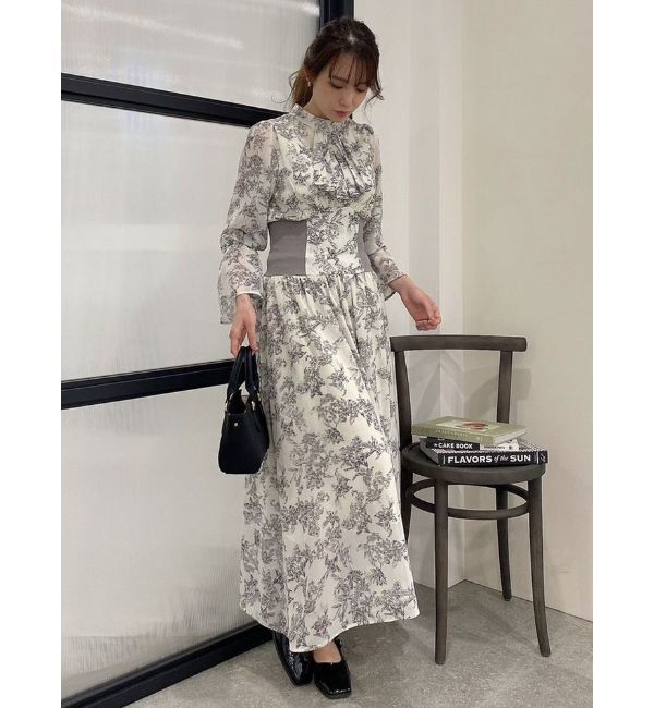 dazzlin「サイドリブタイフラワーワンピース」|ワンピース|