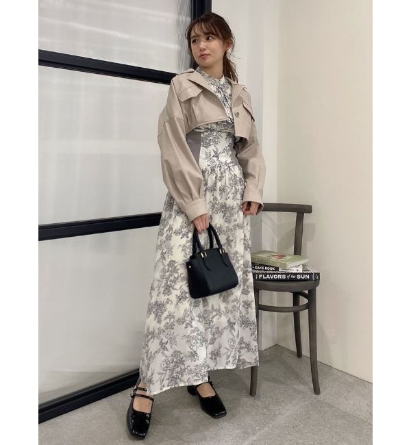 dazzlin「サイドリブタイフラワーワンピース」|ワンピース|