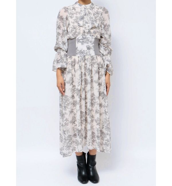 dazzlin「サイドリブタイフラワーワンピース」|ワンピース|