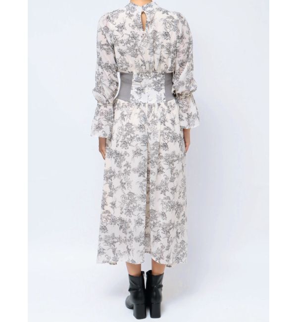 dazzlin「サイドリブタイフラワーワンピース」|ワンピース|