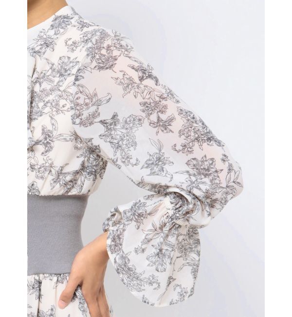 dazzlin「サイドリブタイフラワーワンピース」|ワンピース|