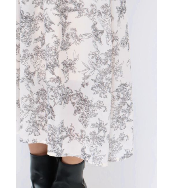 dazzlin「サイドリブタイフラワーワンピース」|ワンピース|