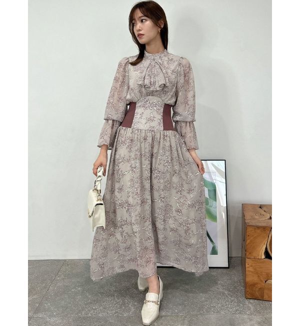 dazzlin「サイドリブタイフラワーワンピース」|ワンピース|