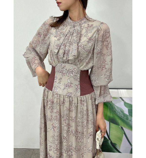 dazzlin「サイドリブタイフラワーワンピース」|ワンピース|