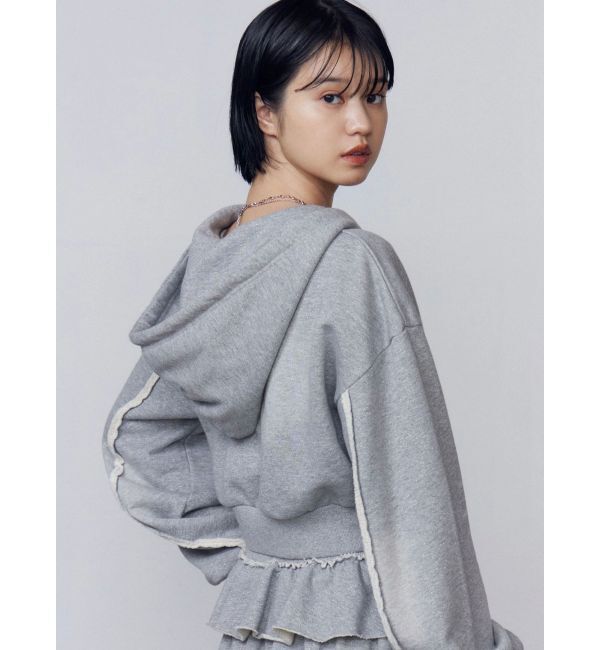 EMODA「シェービングショートジップフーディ」|パーカー|