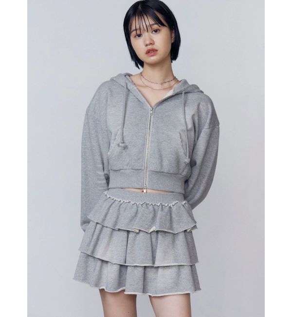 EMODA「シェービングショートジップフーディ」|パーカー|