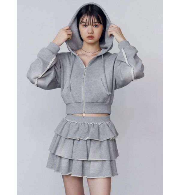 EMODA「シェービングショートジップフーディ」|パーカー|