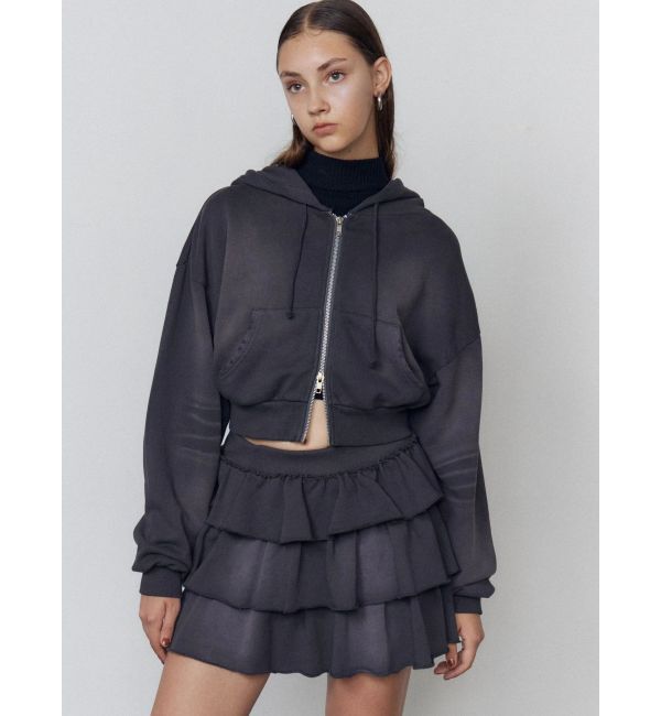 EMODA「シェービングショートジップフーディ」|パーカー|