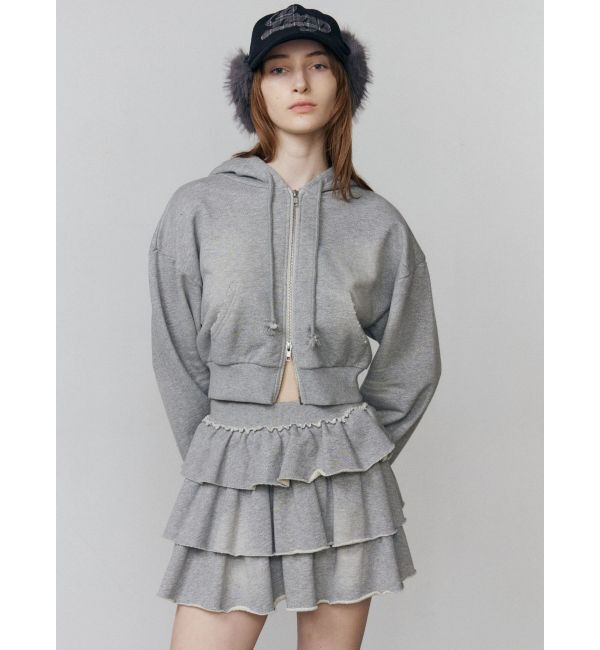 EMODA「シェービングショートジップフーディ」|パーカー|