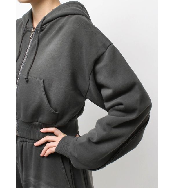 EMODA「シェービングショートジップフーディ」|パーカー|