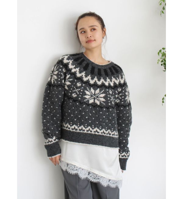 Ungrid「求心柄ルーズニット」|ニット・セーター|