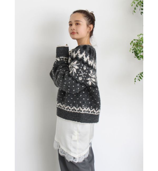Ungrid「求心柄ルーズニット」|ニット・セーター|