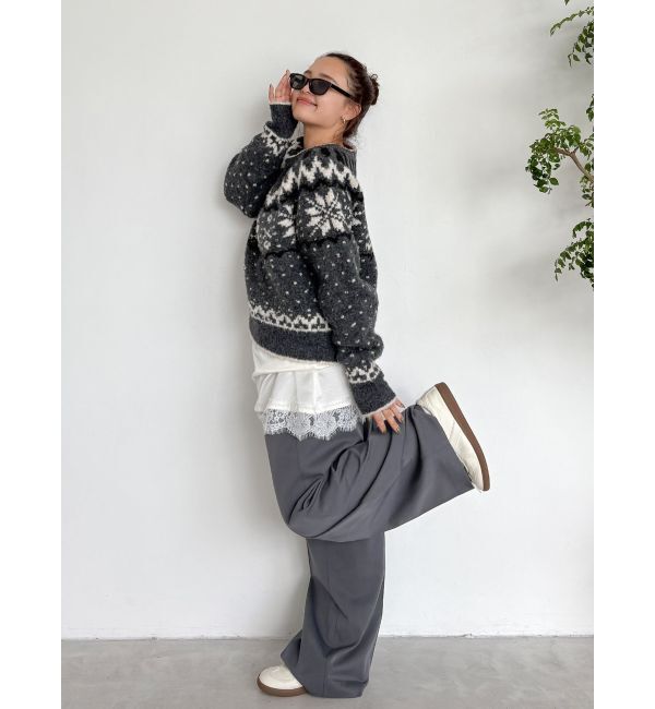 Ungrid「求心柄ルーズニット」|ニット・セーター|