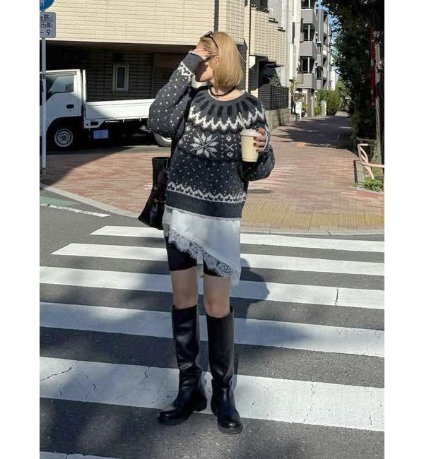 Ungrid「求心柄ルーズニット」|ニット・セーター|