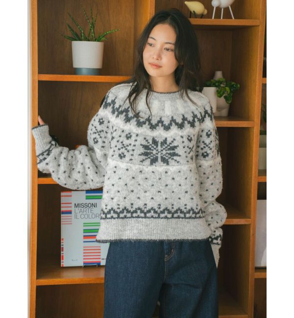 Ungrid「求心柄ルーズニット」|ニット・セーター|