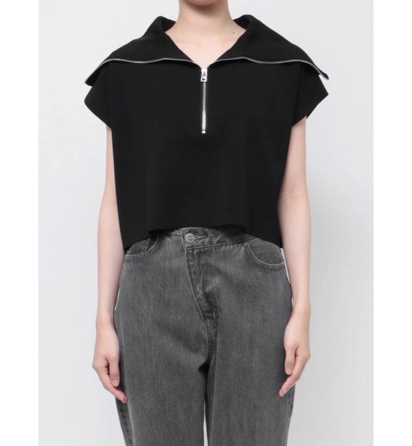 LAGUNAMOON「【WEB限定】ショートZIPニットプルオーバー」|ニット・セーター|