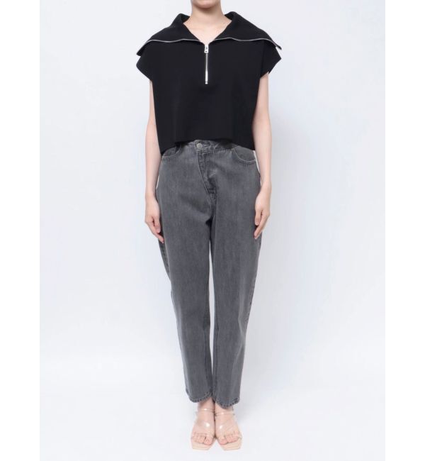 LAGUNAMOON「【WEB限定】ショートZIPニットプルオーバー」|ニット・セーター|