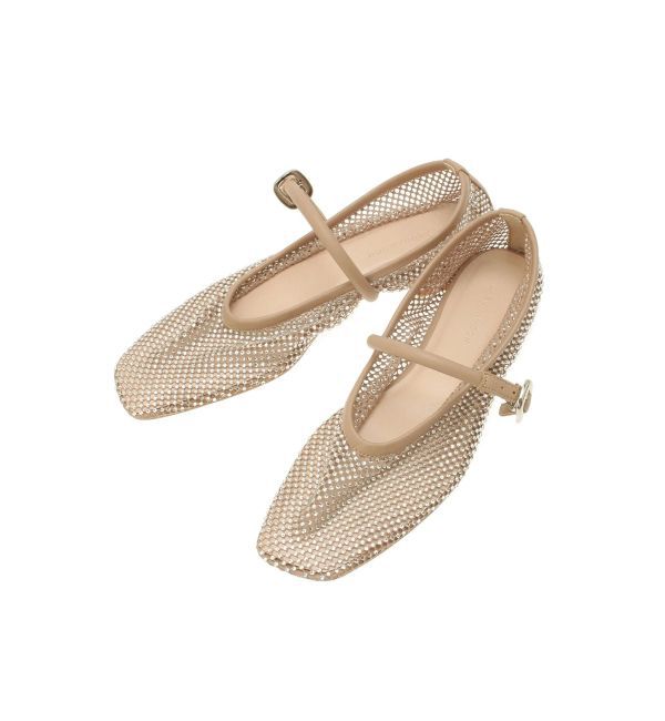 LAGUNAMOON「LADYチュールビジューパンプス」|パンプス|ベージュ