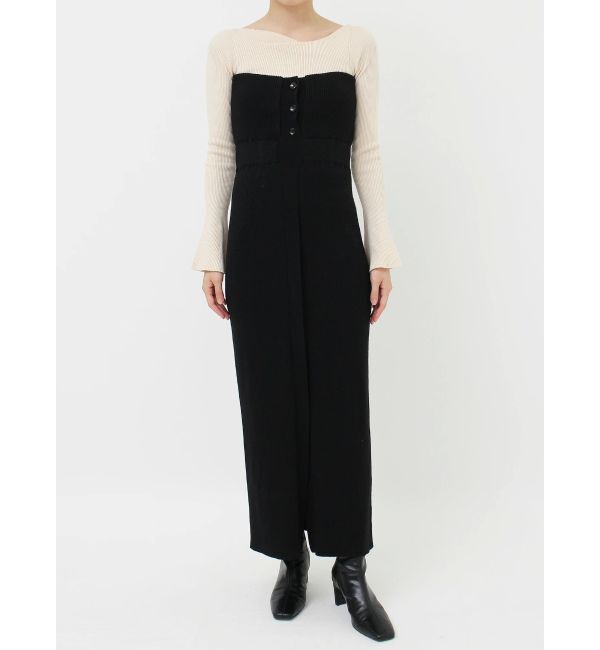 LAGUNAMOON「フロントボタンベアニットワンピース」|ワンピース|