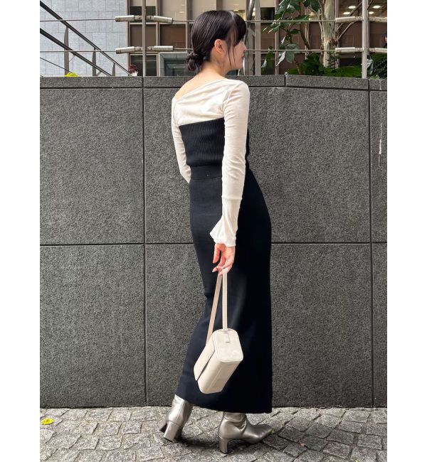 LAGUNAMOON「フロントボタンベアニットワンピース」|ワンピース|