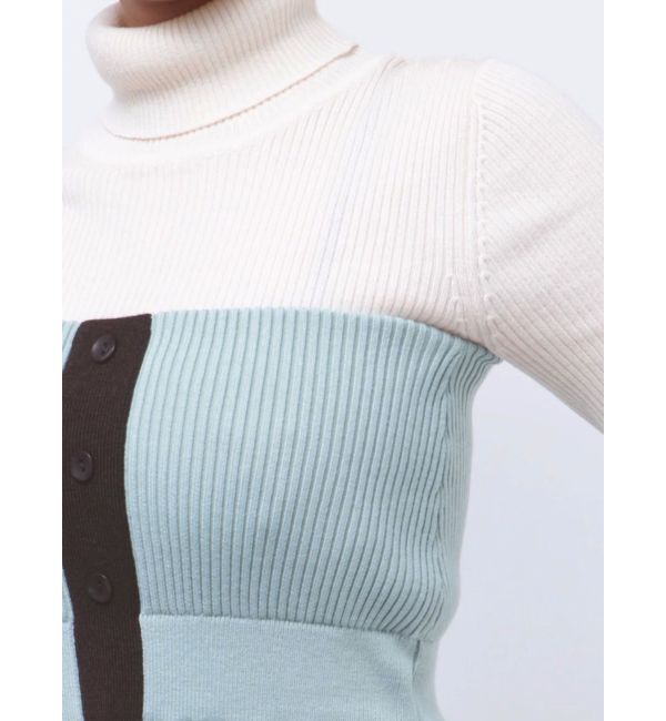 LAGUNAMOON「フロントボタンベアニットワンピース」|ワンピース|